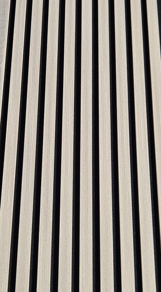 3D Dřevěné lamely na zeď na filci 255x46cm - Jasan ARKTICKÝ