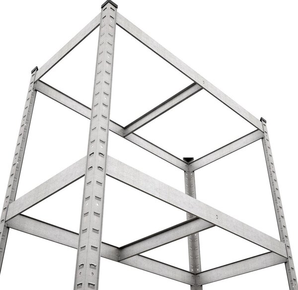 Celokovový regál ECONOMY 180x90x40 5 políc - pozinkovaný