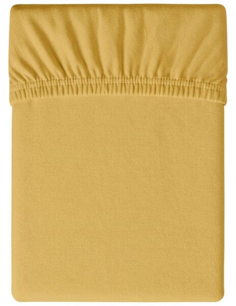 Jersey prostěradlo BASIC žluté 90 x 200 cm