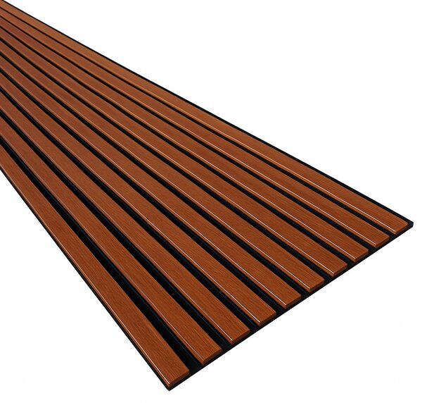 3D Dřevěné lamely na zeď na filci 255x46cm - Ořech TOSKÁNSKÝ