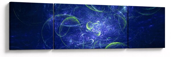 Obraz - modrá abstrakce (170x50 cm)
