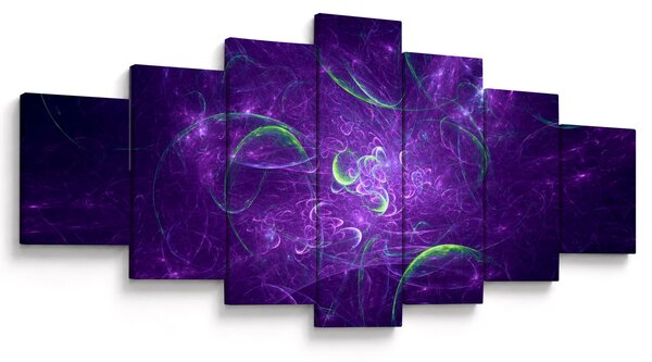 Obraz - fialová abstrakce (210x100 cm)