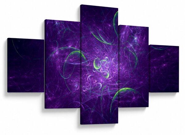 Obraz - fialová abstrakce (125x70 cm)