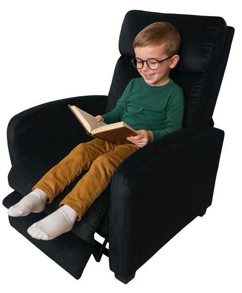 Relaxační křeslo René rozkládací černé