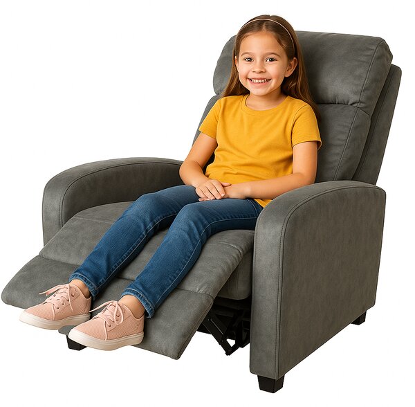 Relaxační křeslo René rozkládací šedé