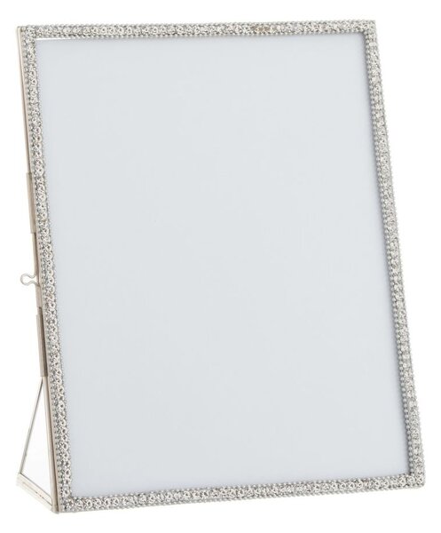 Stříbrný kovový fotorámeček s kamínky Jewel XL - 20*25 cm - J-Line by Jolipa