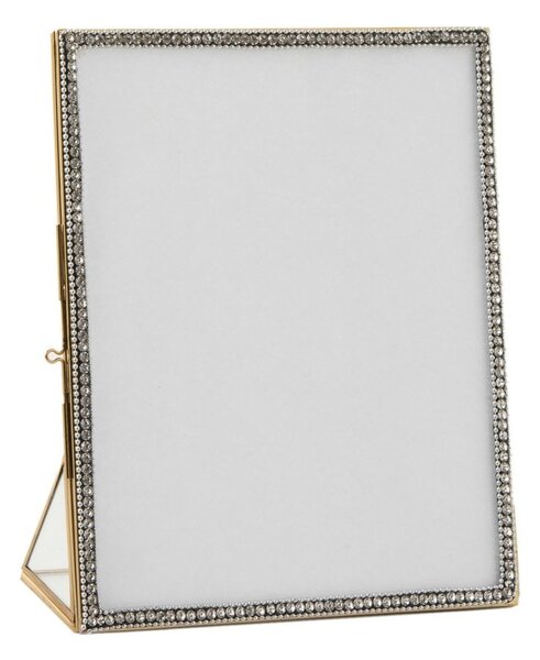 Zlatý kovový fotorámeček s kamínky Jewel XL - 20*25 cm - J-Line by Jolipa