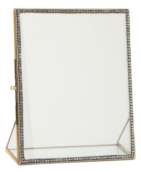Zlatý kovový fotorámeček s kamínky Jewel XL - 20*25 cm - J-Line by Jolipa
