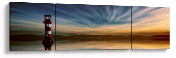 Obraz majáku v moři (170x50 cm)
