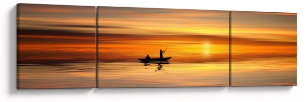Obraz - plavba na loďce (170x50 cm)