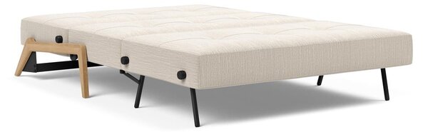 Béžová rozkládací pohovka Innovation Cubed Wood Linen Sand Grey, 96 x 147 cm
