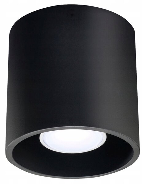 Stropní Svítidlo Sollux Lighting černé kulatý 1xGU10 10 cm