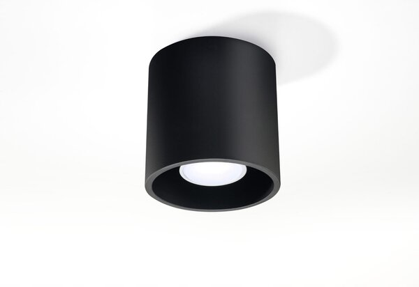 Stropní Svítidlo Sollux Lighting černé kulatý 1xGU10 10 cm