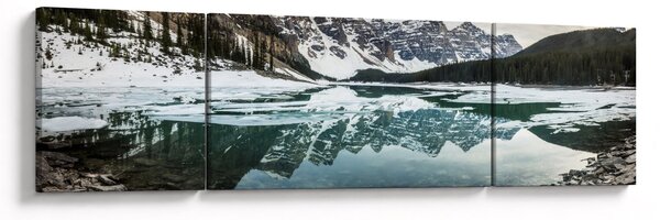 Obraz - jezero v zimě (170x50 cm)