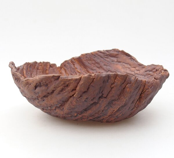 E-bonsai Keramická Skořápka 18,5 x 18,5 x 8 cm hnědá