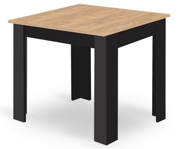 Jídelní set 1 + 4, stůl MADO ARTISAN 80x80 + židle BALI MARK černá