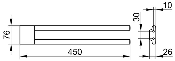 Keuco Edition 400 věšák na ručník chrom 11518010000