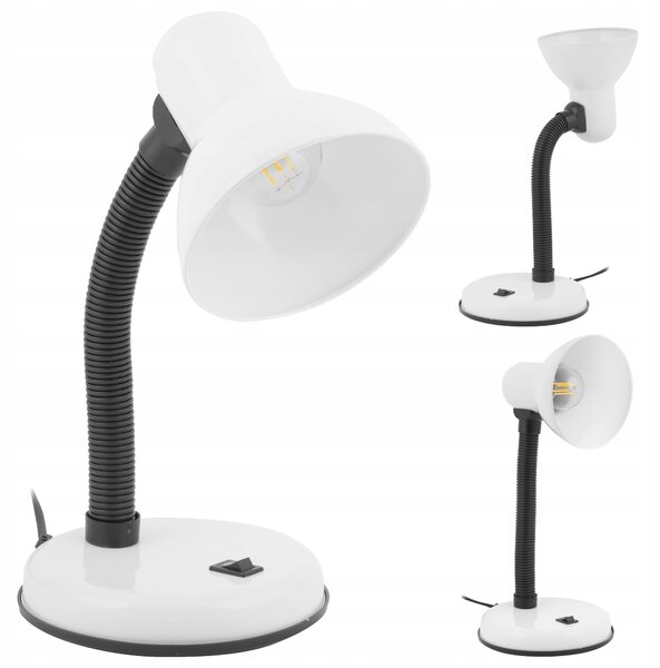 Školní stolní lampa LEDLUX bílá, stolní, výkon až 60 W