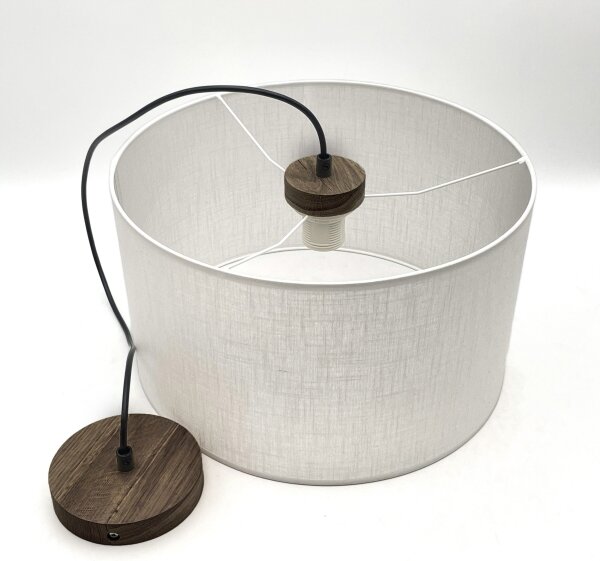 Brilagi - LED Lustr na lanku ANTHONY 1xE27/60W/230V dub ořech/bílá