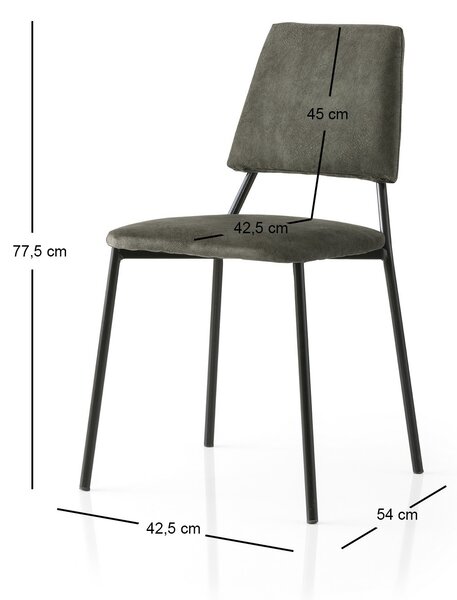 Set 2 ks. jídelních židlí Limeta V2 (černá + antracit)