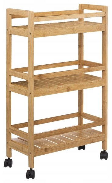 Kuchyňský vozík 5five Simply Smart bambusový, 3-patrový, 45,3 x 22 x 80 cm