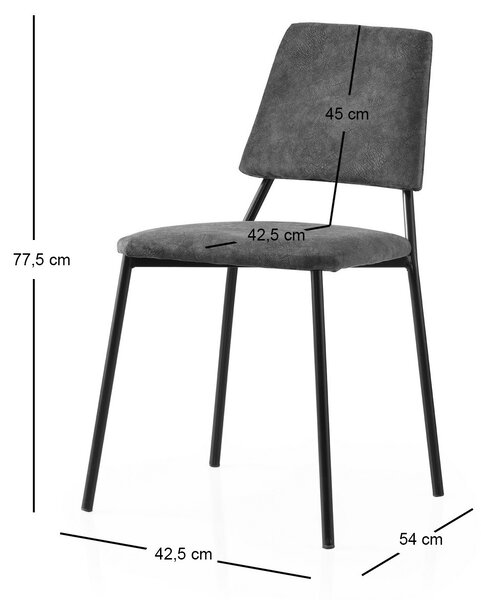 Set 2 ks. jídelních židlí Limeta (černá + antracit)
