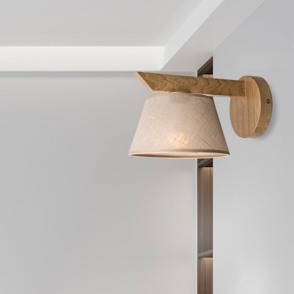 Brilagi - LED Nástěnné svítidlo ANTHONY 1xE14/40W/230V dub/béžová