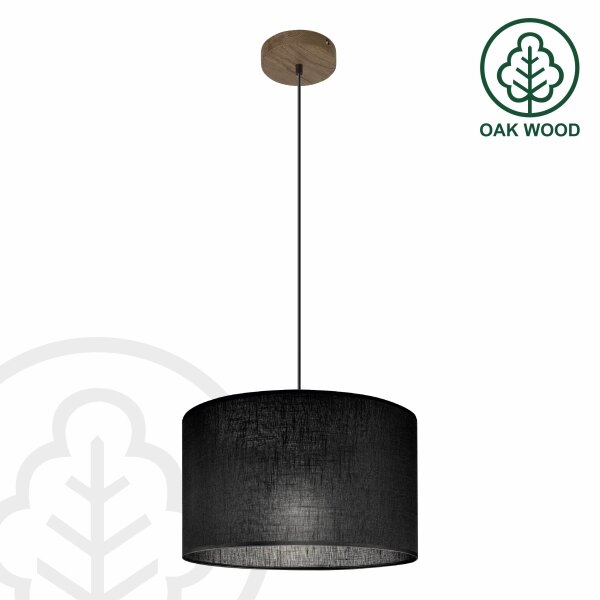 Brilagi - LED Lustr na lanku ANTHONY 1xE27/60W/230V dub ořech/černá