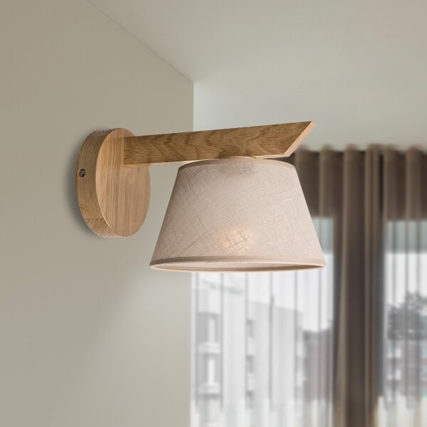 Brilagi - LED Nástěnné svítidlo ANTHONY 1xE14/40W/230V dub/béžová
