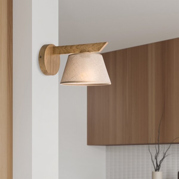 Brilagi - LED Nástěnné svítidlo ANTHONY 1xE14/40W/230V dub/béžová