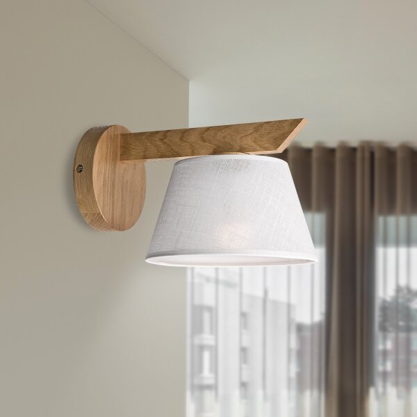 Brilagi - LED Nástěnné svítidlo ANTHONY 1xE14/40W/230V dub/bílá
