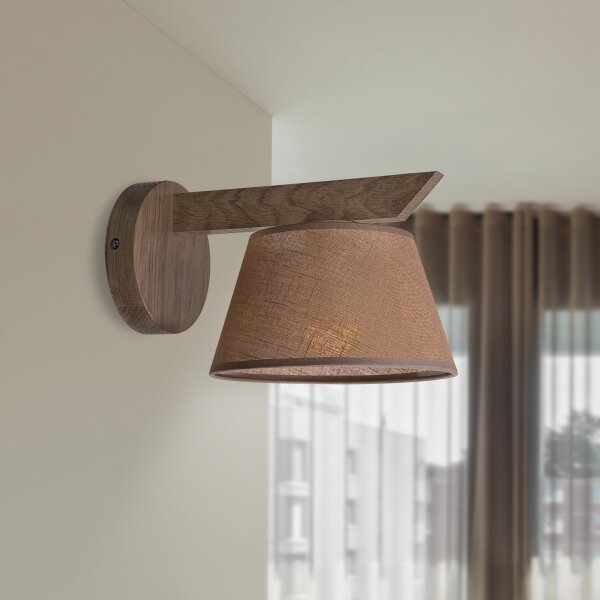 Brilagi - LED Nástěnné svítidlo ANTHONY 1xE14/40W/230V dub ořech/hnědá