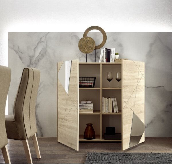 Komoda TAVRI 121x111x42 cm dub sonoma