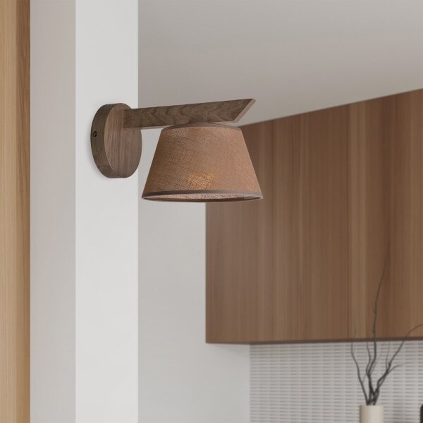 Brilagi - LED Nástěnné svítidlo ANTHONY 1xE14/40W/230V dub ořech/hnědá