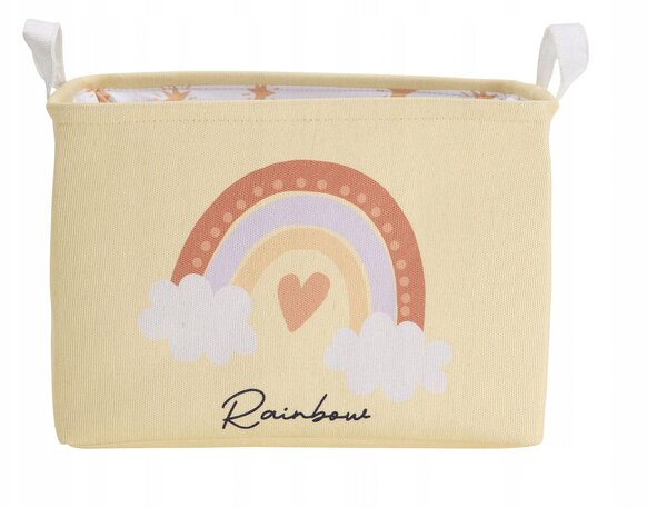 Dětský úložný box 30x25 cm - Duha, žlutý, H&L