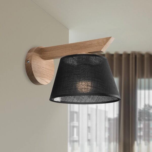 Brilagi - LED Nástěnné svítidlo ANTHONY 1xE14/40W/230V dub/černá