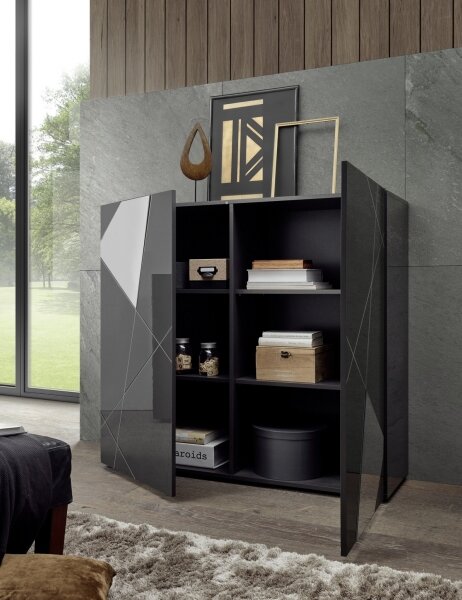 Komoda TAVRI 121x111x42 cm antracit