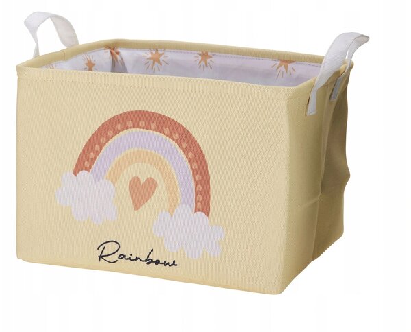 Dětský úložný box 30x25 cm - Duha, žlutý, H&L