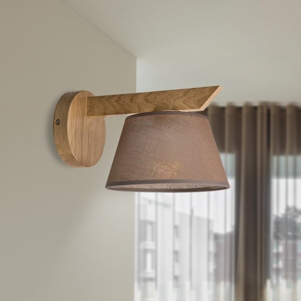Brilagi - LED Nástěnné svítidlo ANTHONY 1xE14/40W/230V dub/hnědá
