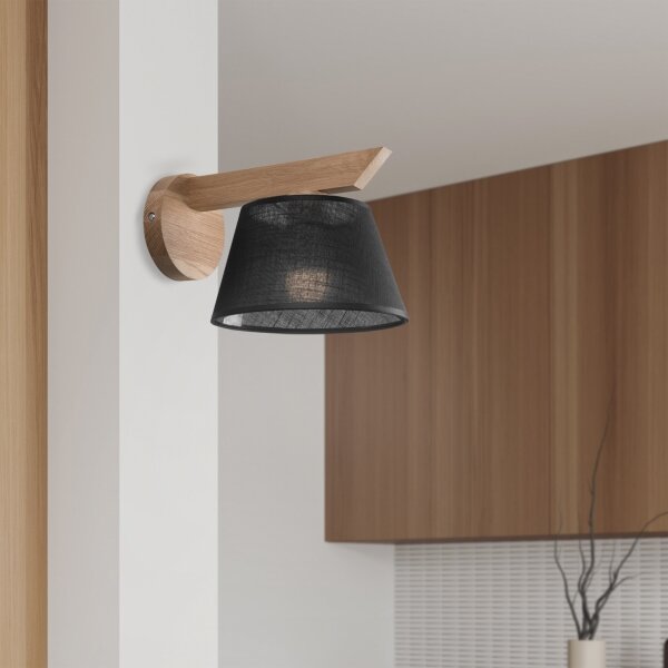 Brilagi - LED Nástěnné svítidlo ANTHONY 1xE14/40W/230V dub/černá