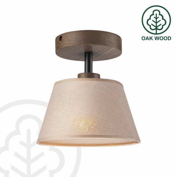 Brilagi - LED Přisazený lustr ANTHONY 1xE14/60W/230V dub ořech/béžová