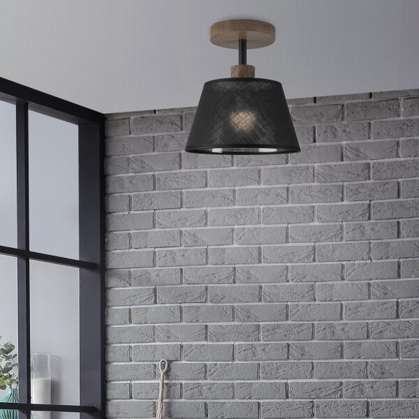 Brilagi - LED Přisazený lustr ANTHONY 1xE14/60W/230V dub ořech/černá