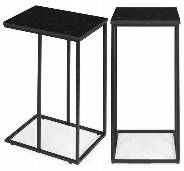 Konferenční stolek ModernHome obdélníkový 40 x 30 x 66 cm černý