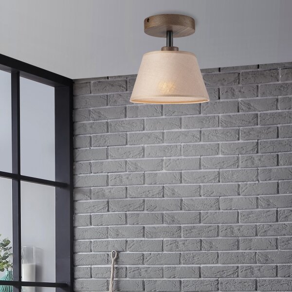 Brilagi - LED Přisazený lustr ANTHONY 1xE14/60W/230V dub ořech/béžová
