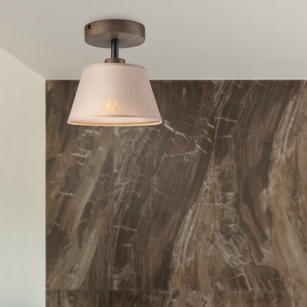 Brilagi - LED Přisazený lustr ANTHONY 1xE14/60W/230V dub ořech/béžová