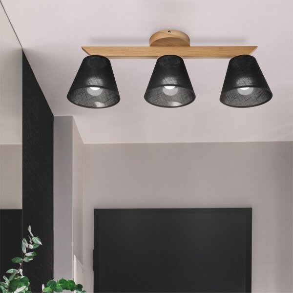 Brilagi - LED Přisazený lustr ANTHONY 3xE14/40W/230V dub/černá