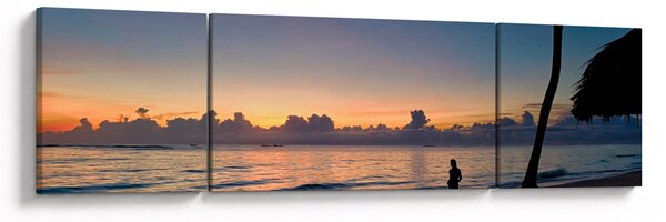 Obraz ženy na pláži (170x50 cm)