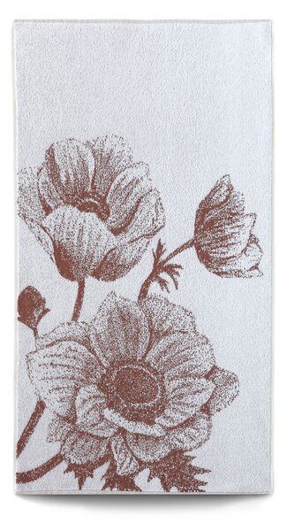 Ručník Veba ZARA Květy hnědá Velikost: 55x100 cm