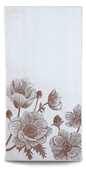 Ručník Veba ZARA Květy hnědá Velikost: 55x100 cm