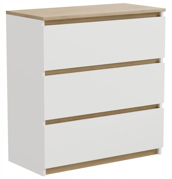 Komoda ComfortCove 60,4 x 33,7 x 76,6 cm bílá, dub matný